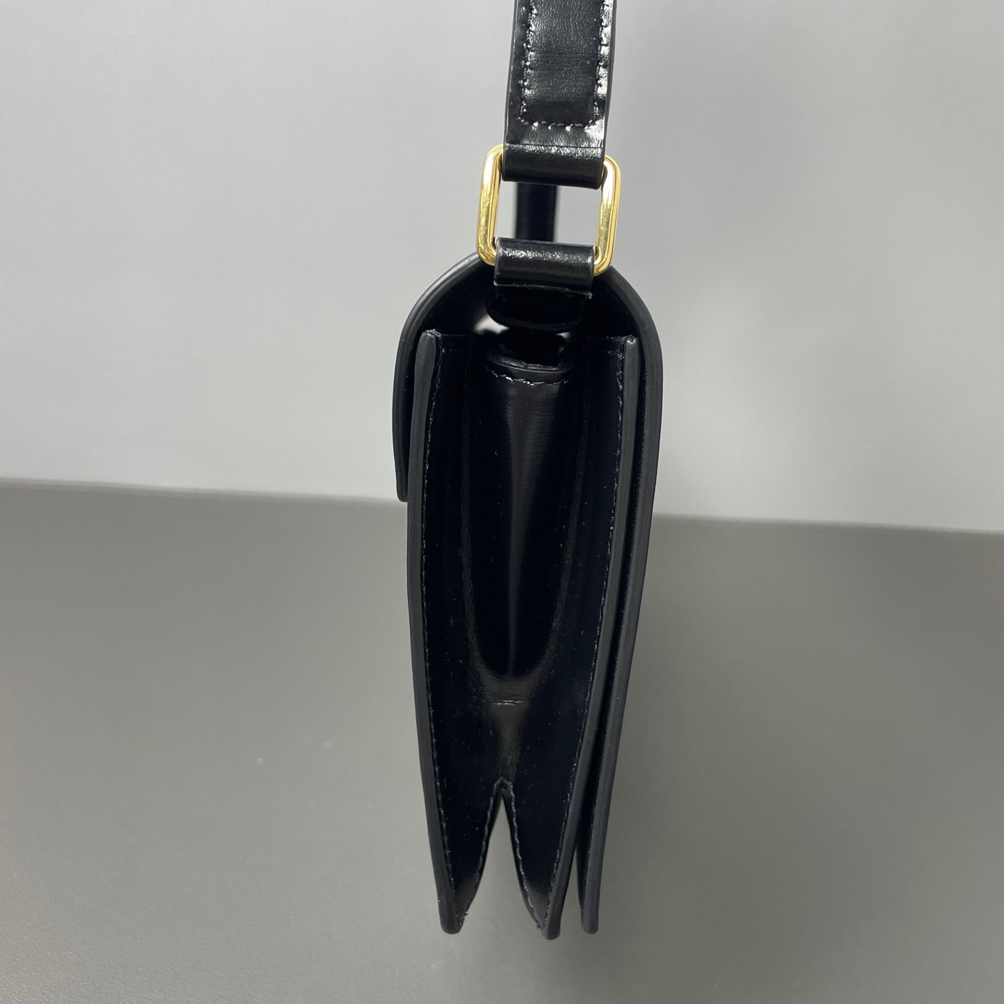 Celine - Triomphe - Patent leather - Black - (Small)
