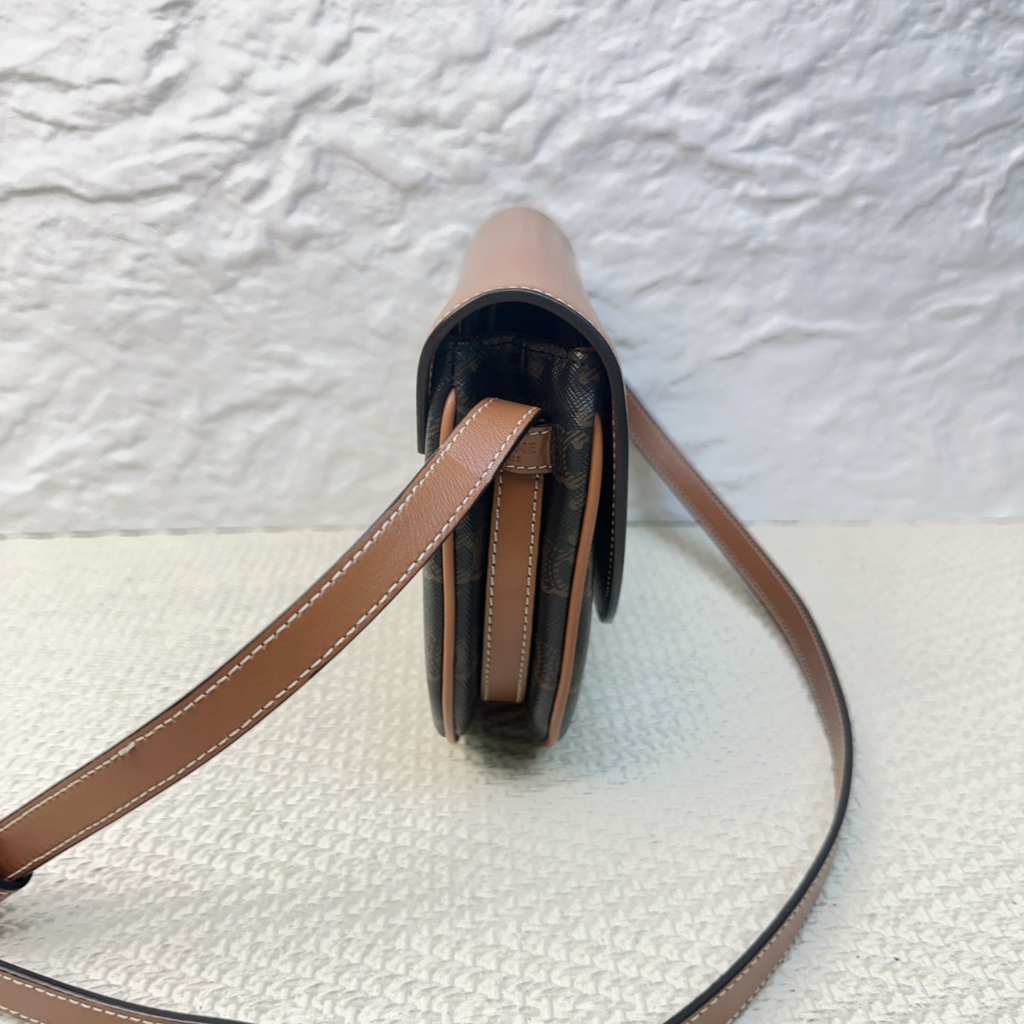 Celine - Triomphe Saddle Bag - Leather - Brown - (small)