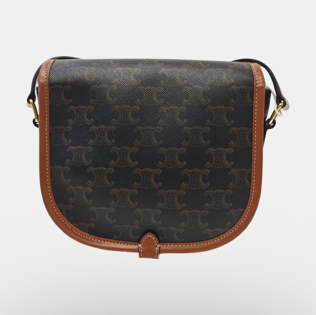 Celine - Triomphe Saddle Bag - Leather - Brown - (small)