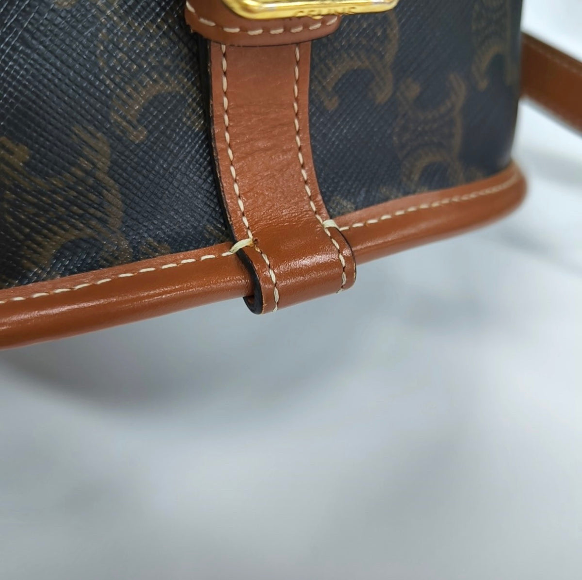 Celine - Triomphe Saddle Bag - Leather - Brown - (small)