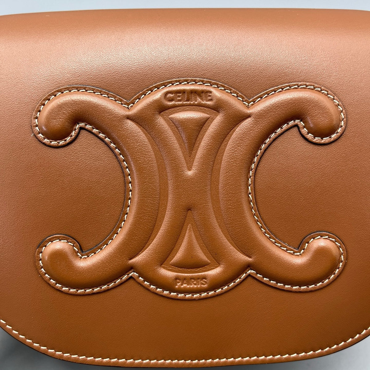 Celine - Triomphe Saddle Bag - Leather - Camel - (mini)