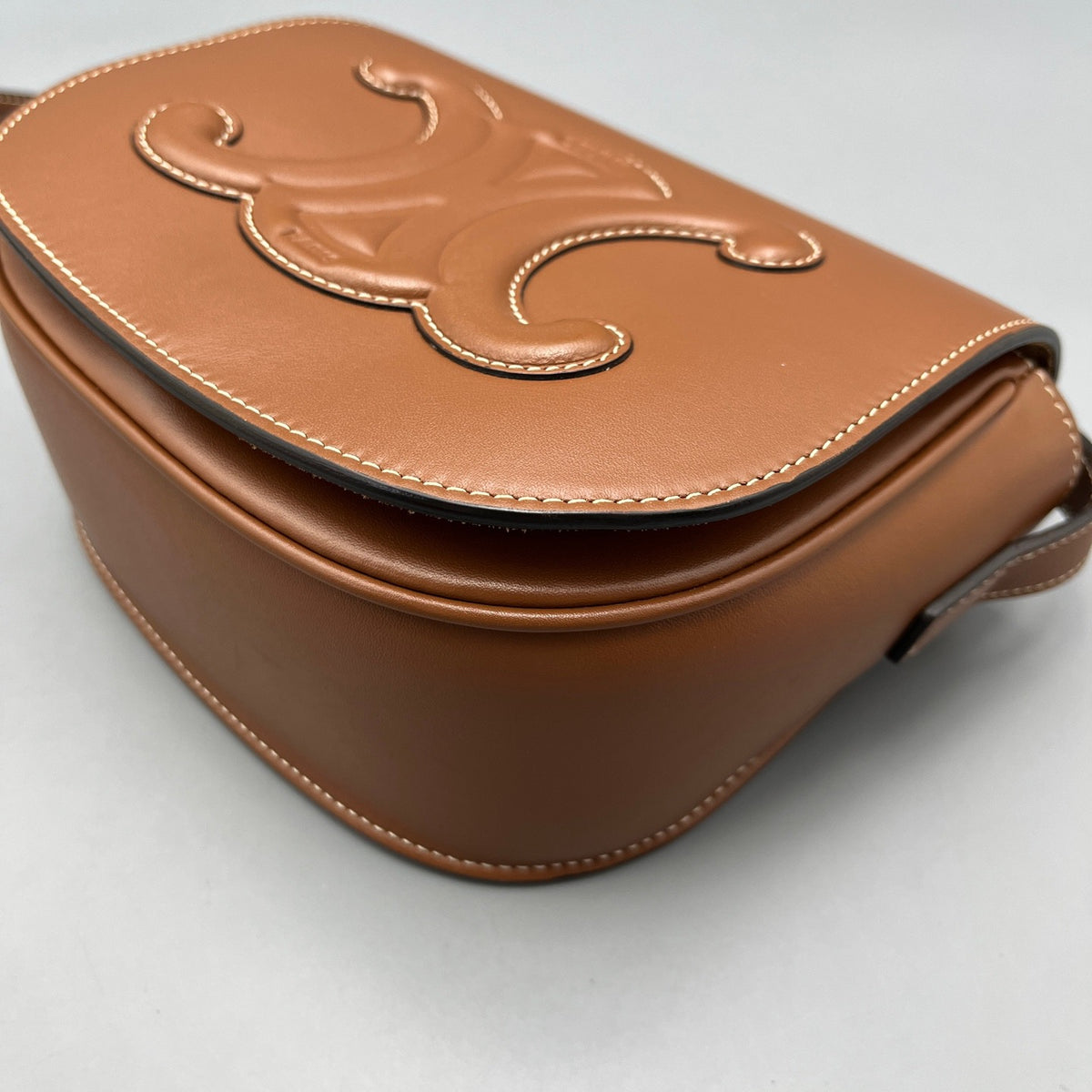 Celine - Triomphe Saddle Bag - Leather - Camel - (mini)