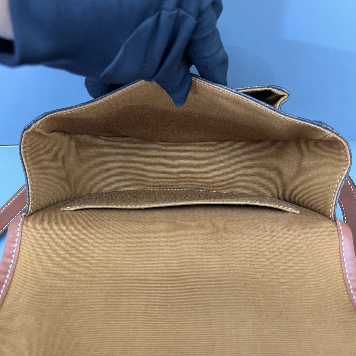 Celine - Triomphe Saddle Bag - Synthetic - Brown - (mini)