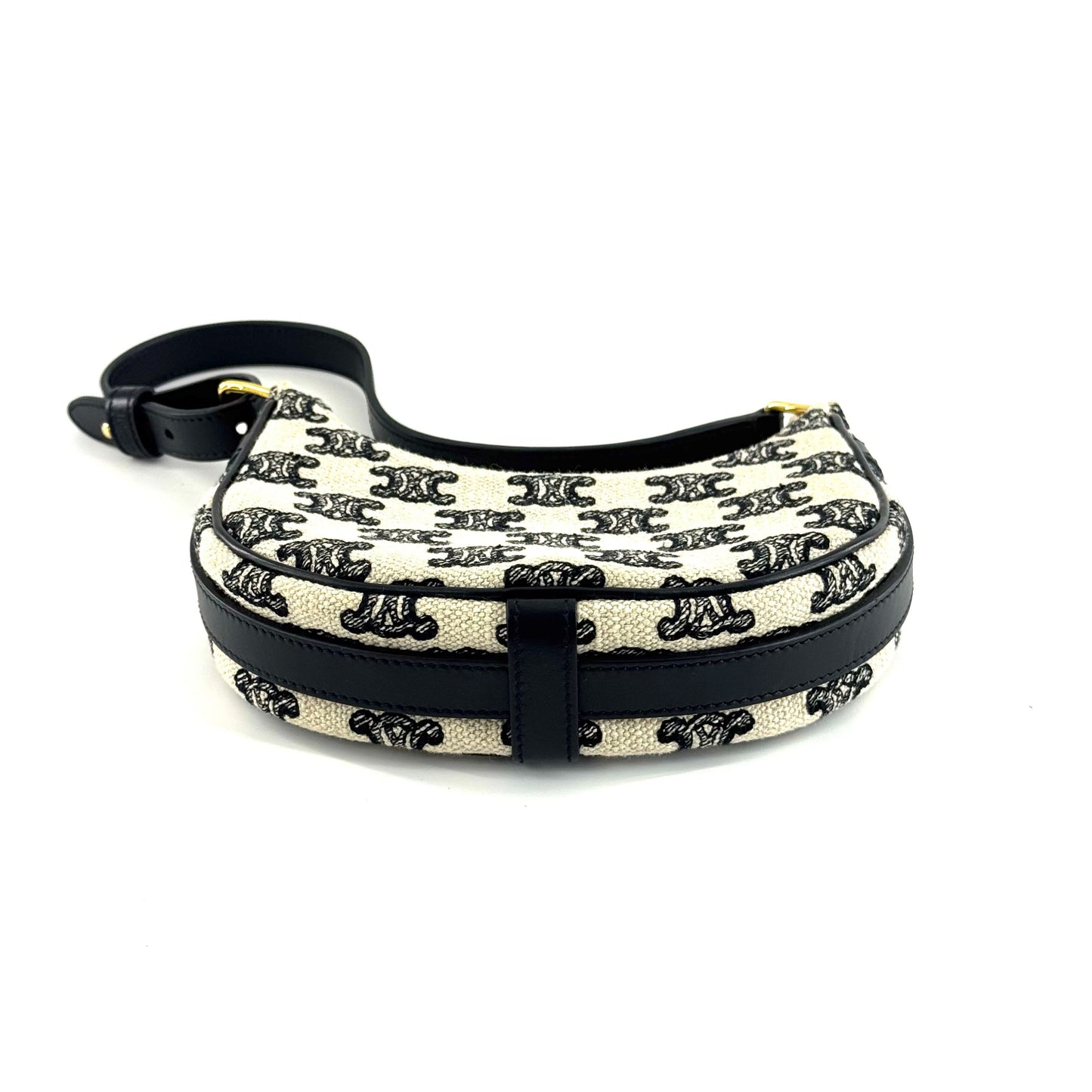 Celine - Triomphe Shoulder Bag - Cloth - Black - (mini)