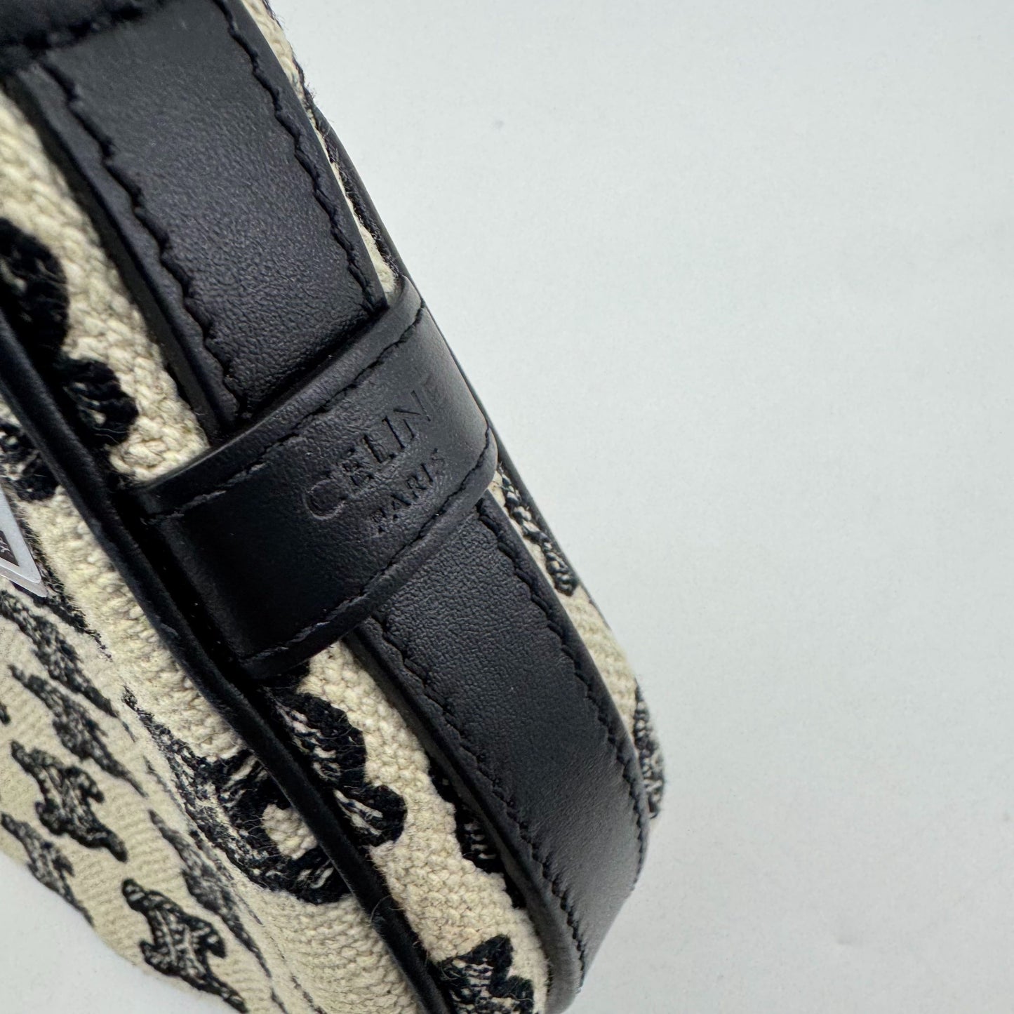 Celine - Triomphe Shoulder Bag - Cloth - Black - (mini)