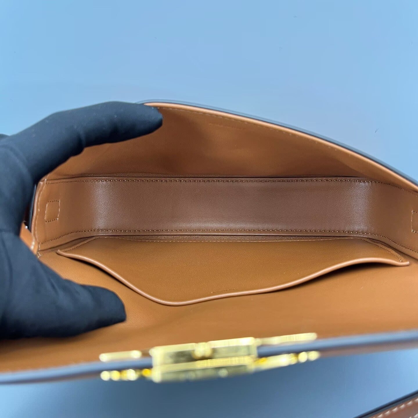 Celine - Triomphe Shoulder Bag - Leather - Brown - (mini)