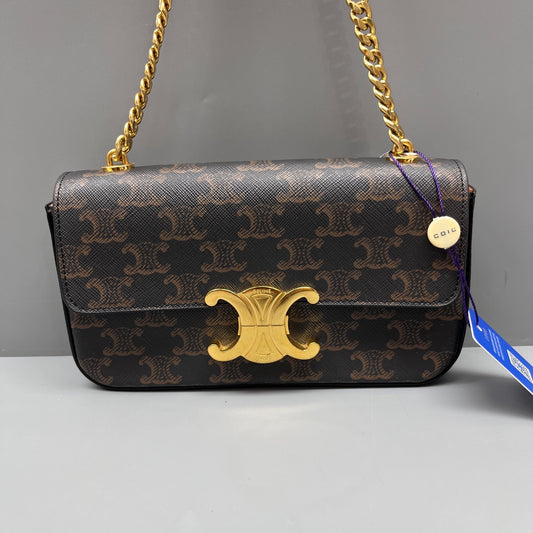 Celine - Triomphe - Synthetic - Brown - (mini)