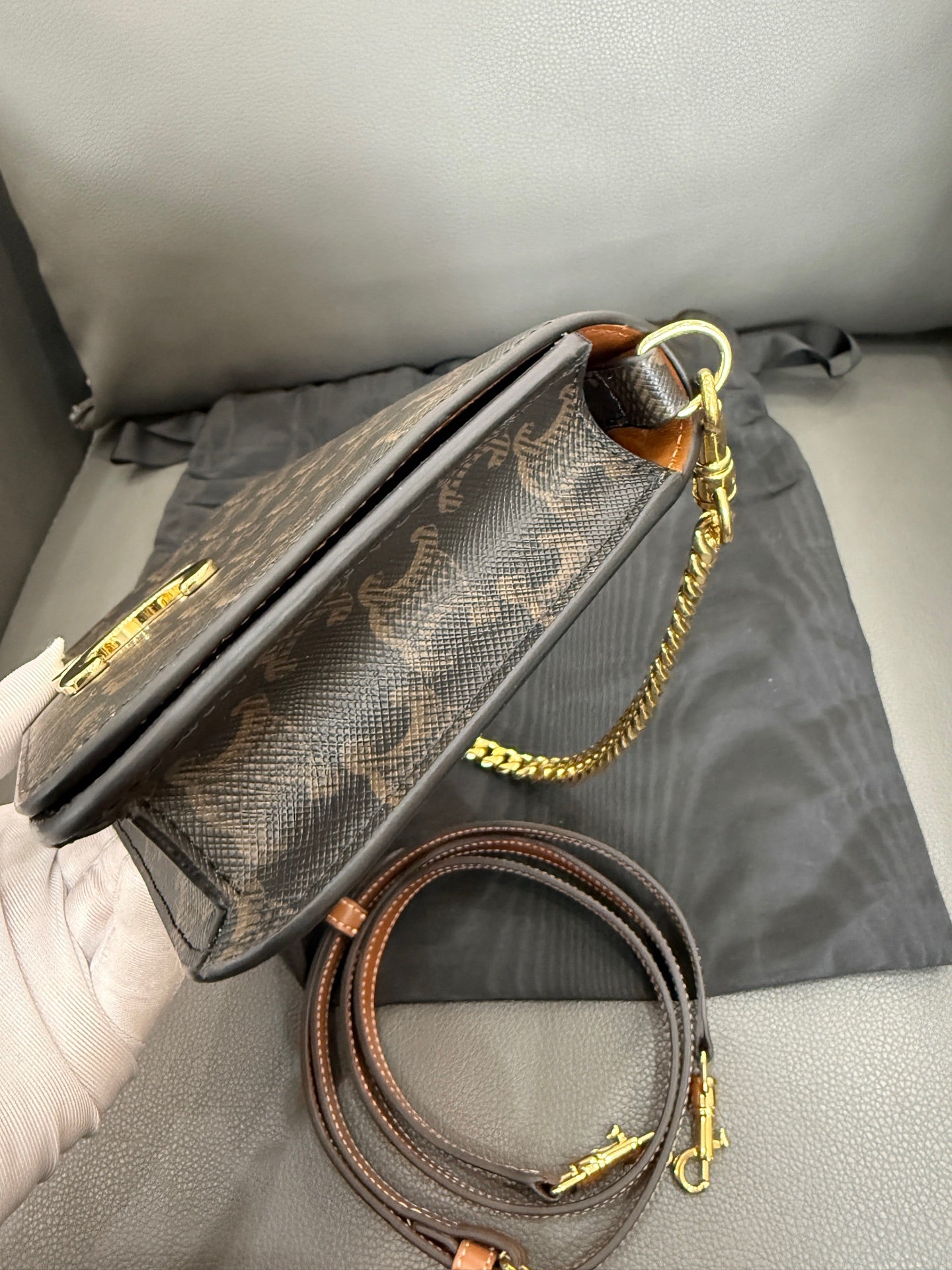 Celine - Triomphe - Synthetic - Brown - (mini)