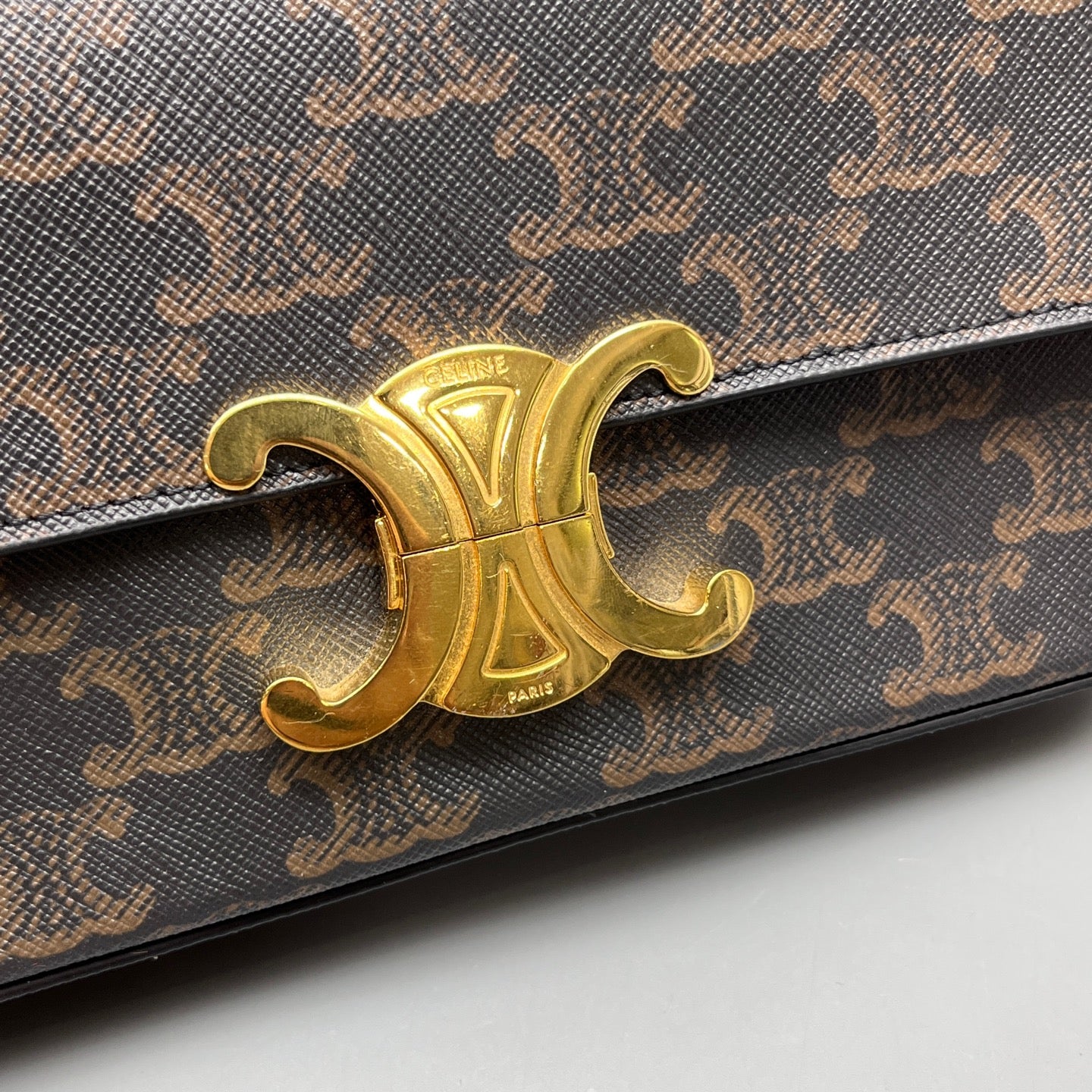 Celine - Triomphe - Synthetic - Brown - (mini)