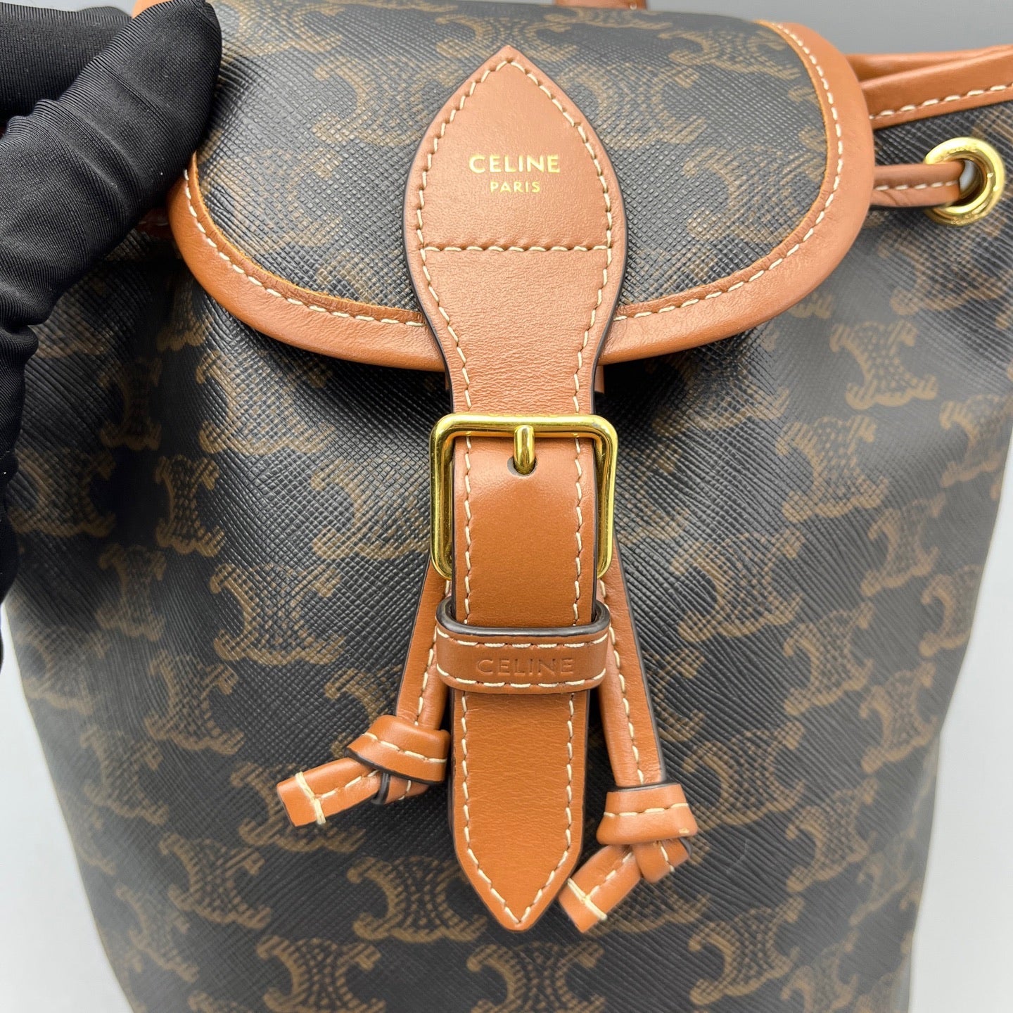 Celine - Triomphe - Synthetic - Brown - (mini)