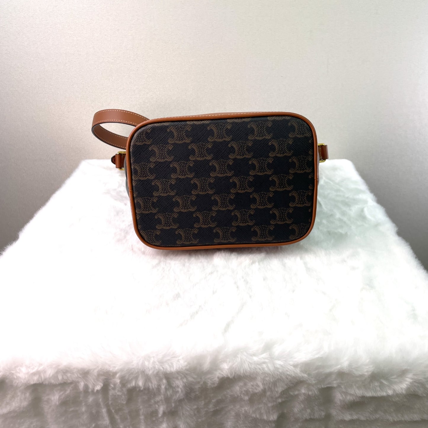 Celine - Triomphe - Synthetic - Brown - (small)