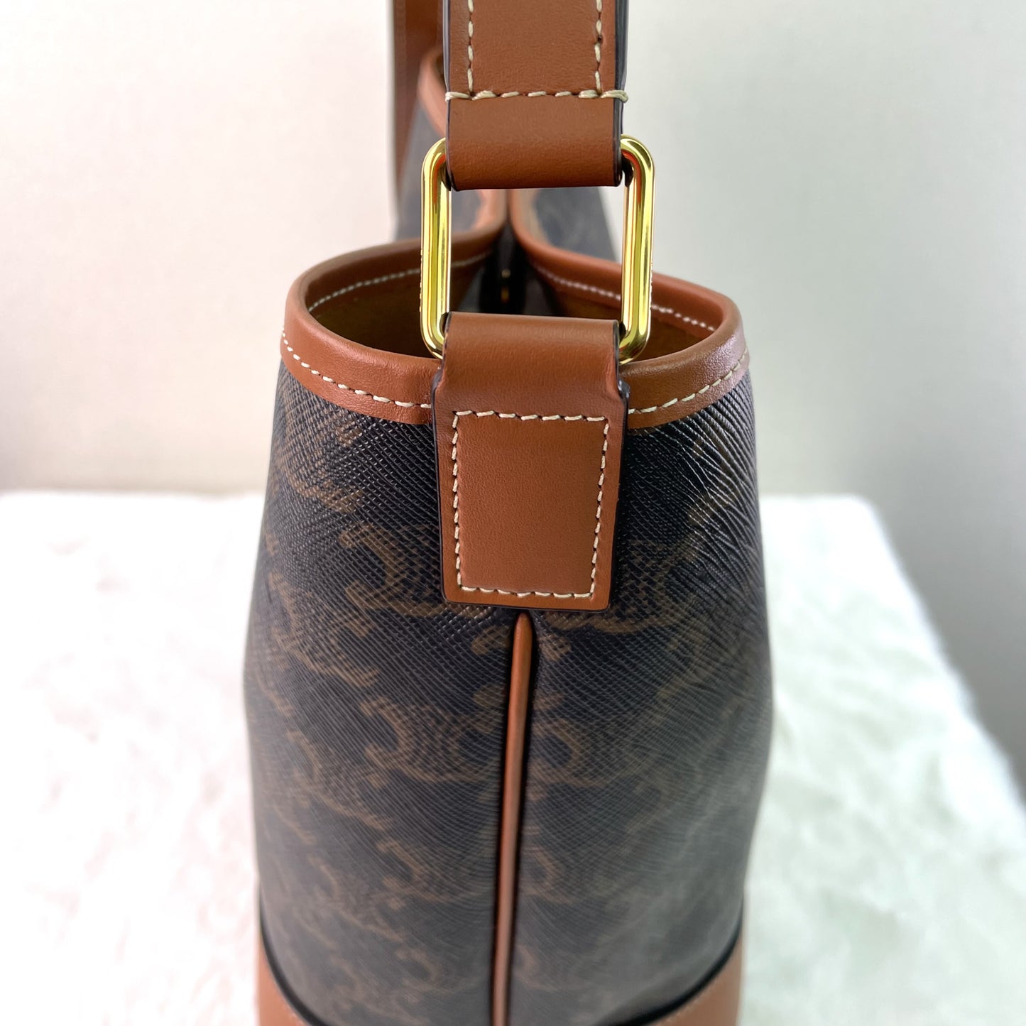 Celine - Triomphe - Synthetic - Brown - (small)
