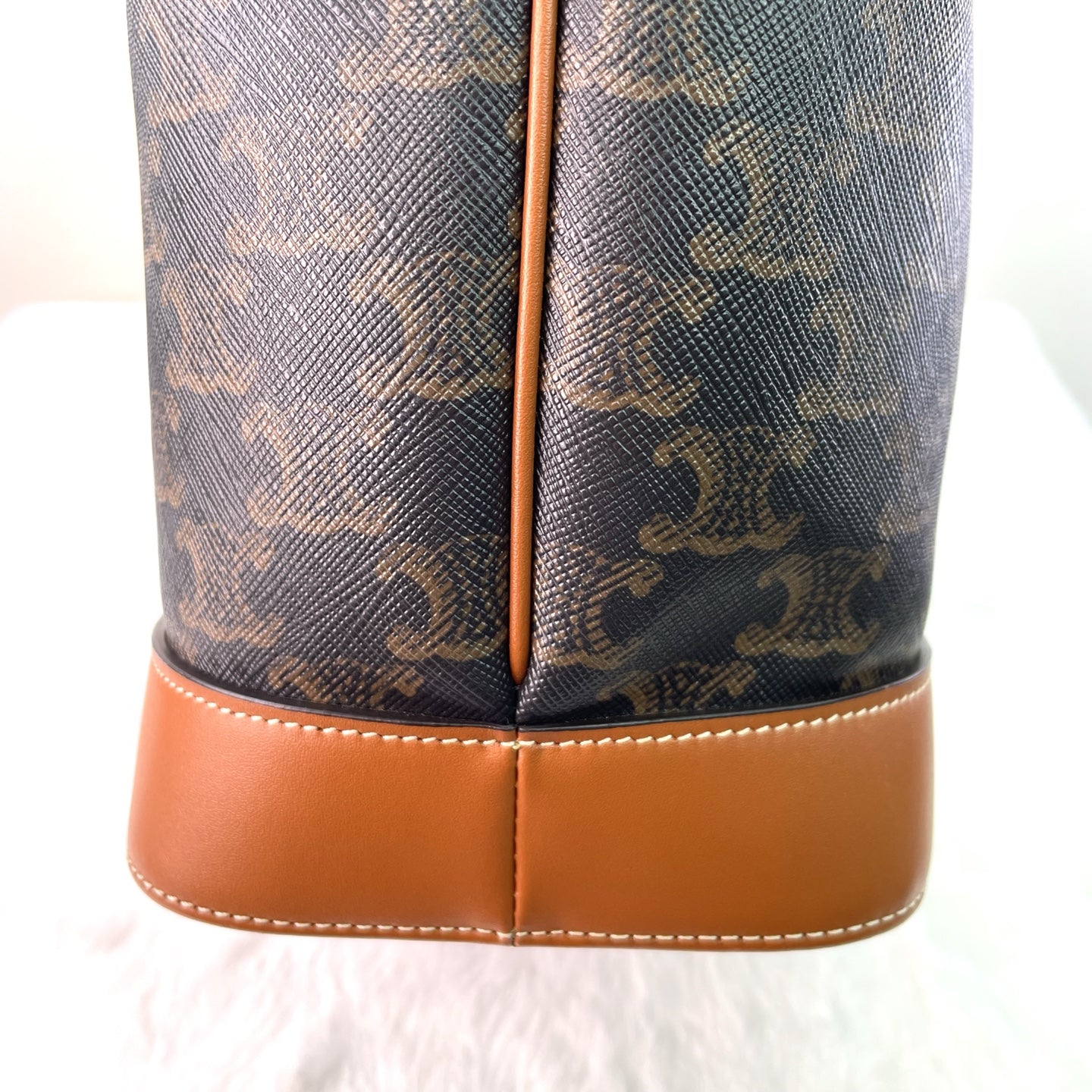 Celine - Triomphe - Synthetic - Brown - (small)