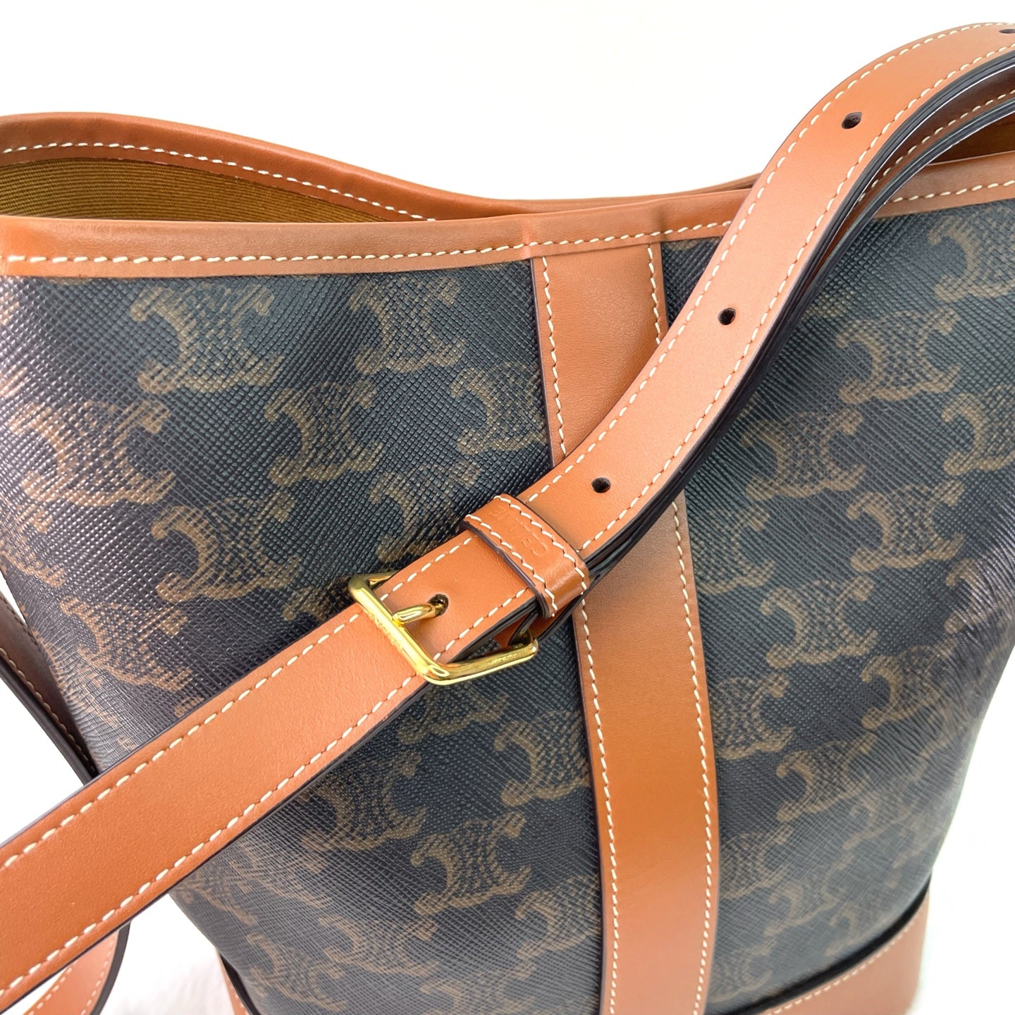 Celine - Triomphe - Synthetic - Brown - (small)