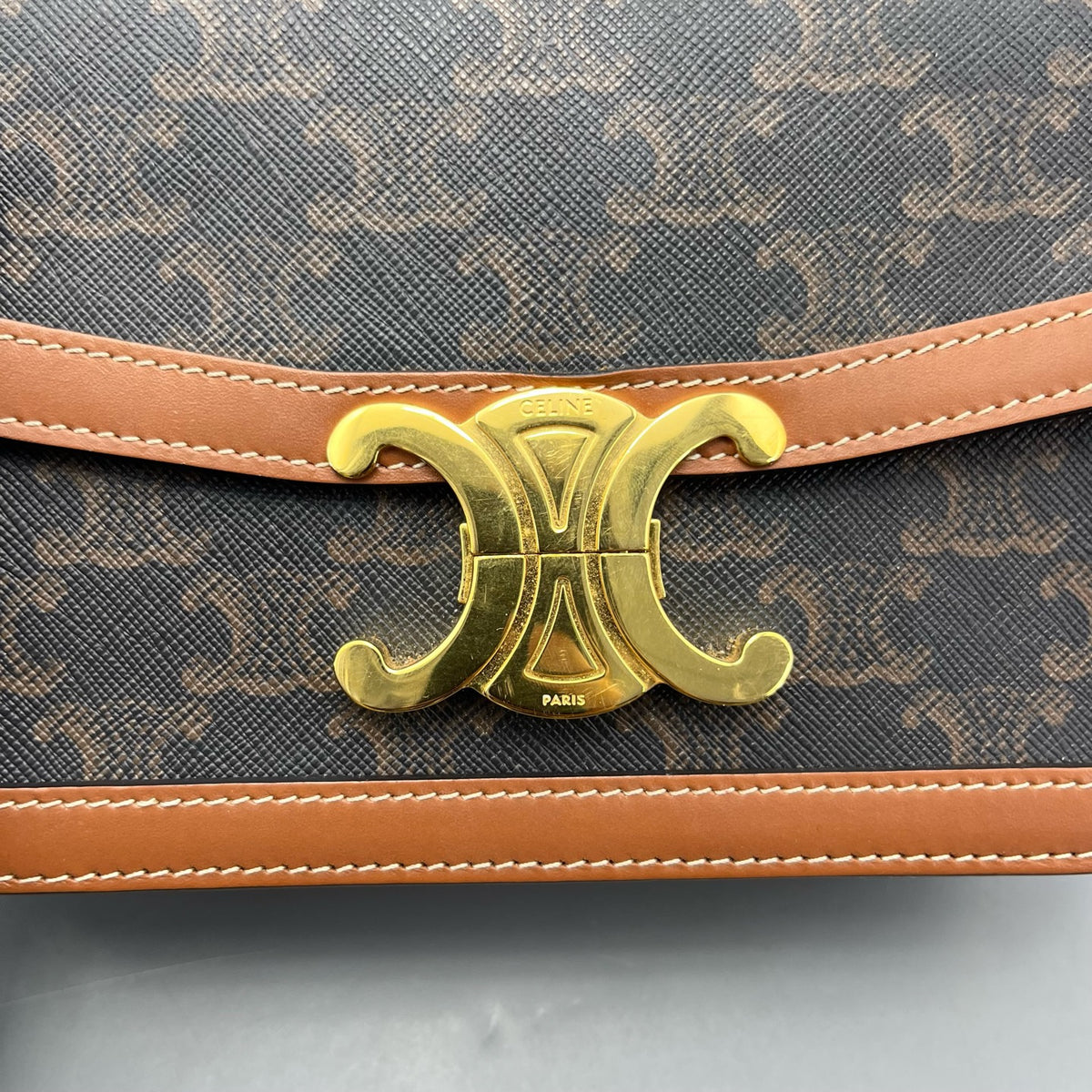 Celine - Triomphe Teen - Leather - Brown - (mini)