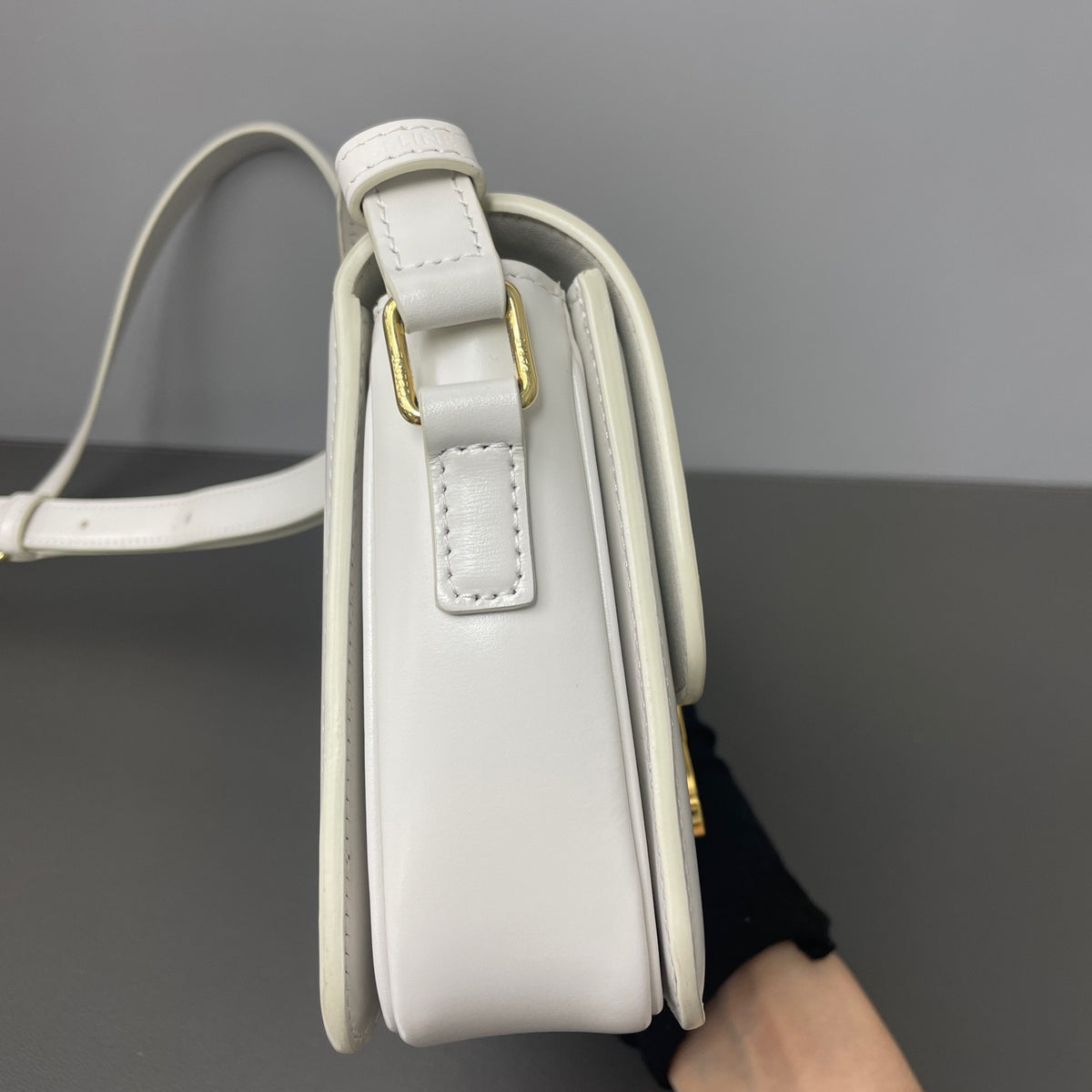 Celine - Triomphe Teen - Leather - White - (small)