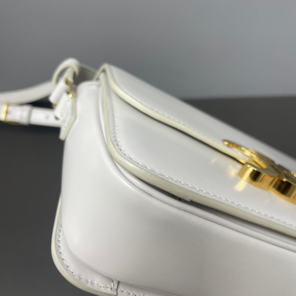 Celine - Triomphe Teen - Leather - White - (small)