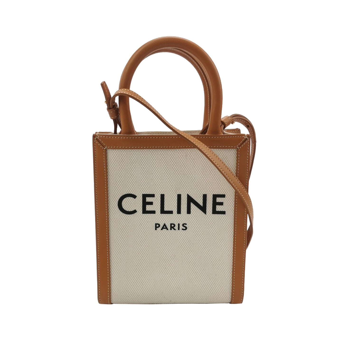 Celine - Vertical Cabas - Cloth - Beige - (mini)
