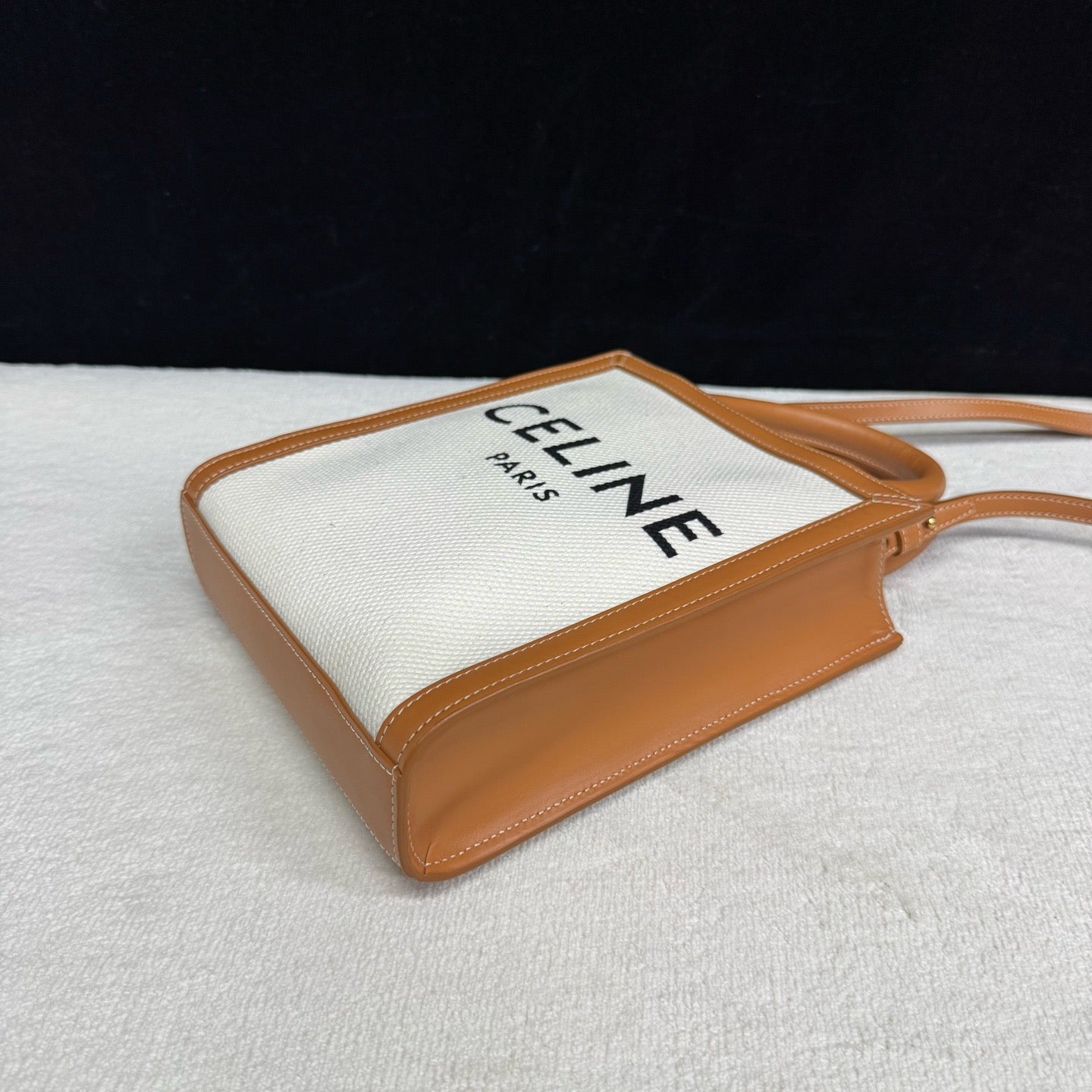 Celine - Vertical Cabas - Cloth - Beige - (mini)