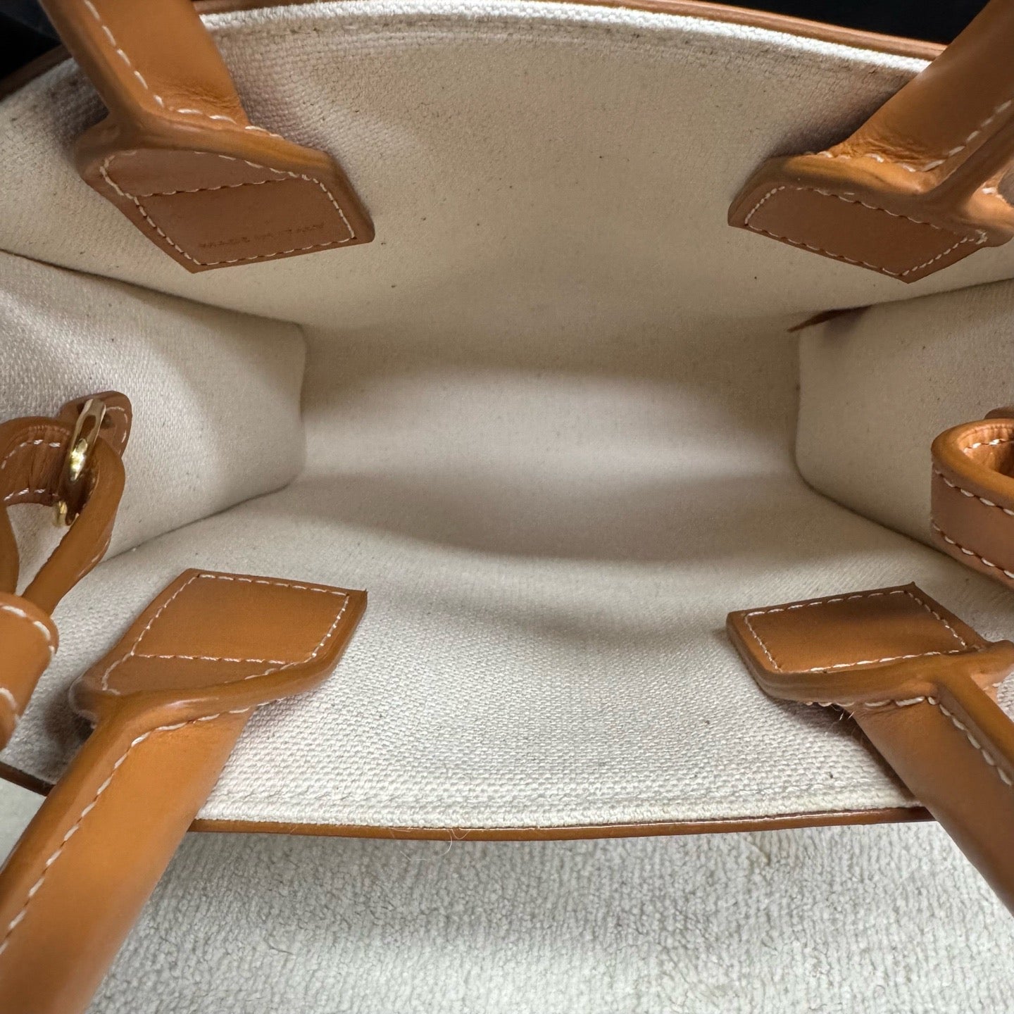 Celine - Vertical Cabas - Cloth - Beige - (mini)