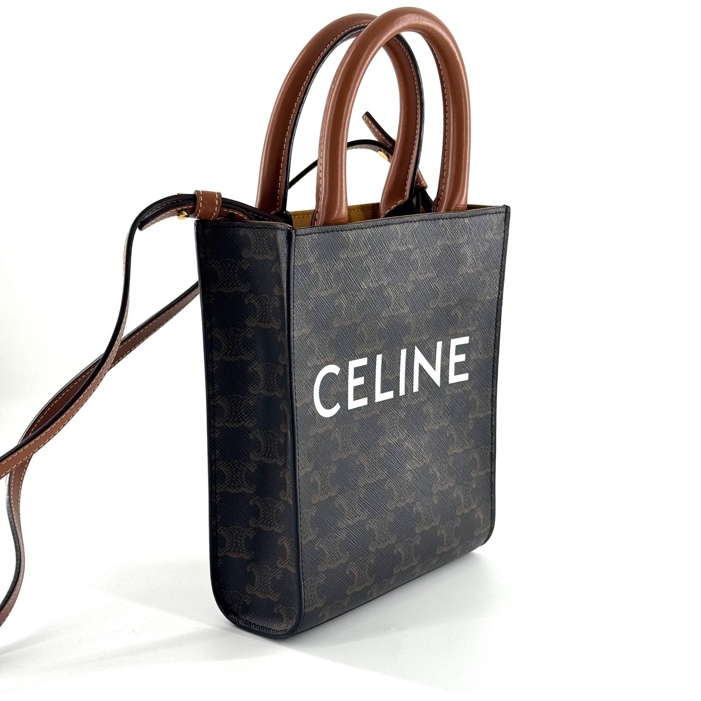 Celine - Vertical Cabas - Cloth - Brown - (mini)