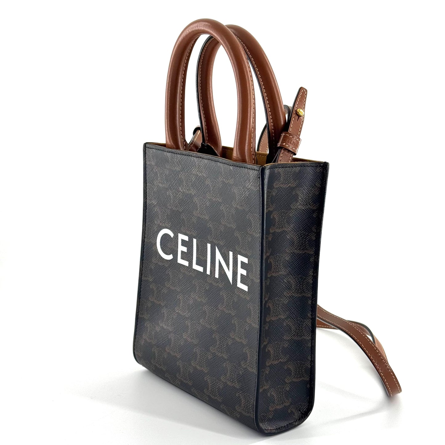 Celine - Vertical Cabas - Cloth - Brown - (mini)