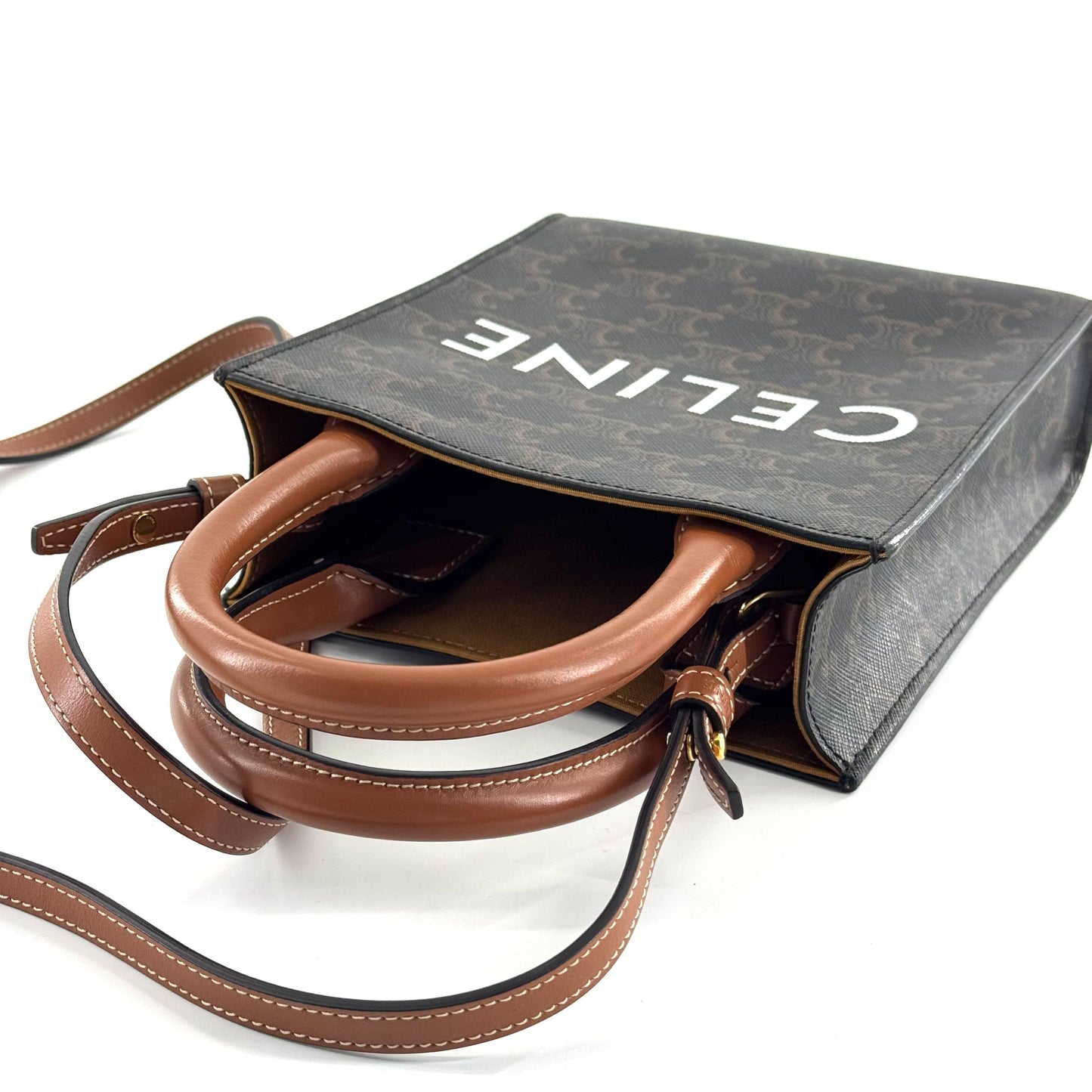 Celine - Vertical Cabas - Cloth - Brown - (mini)
