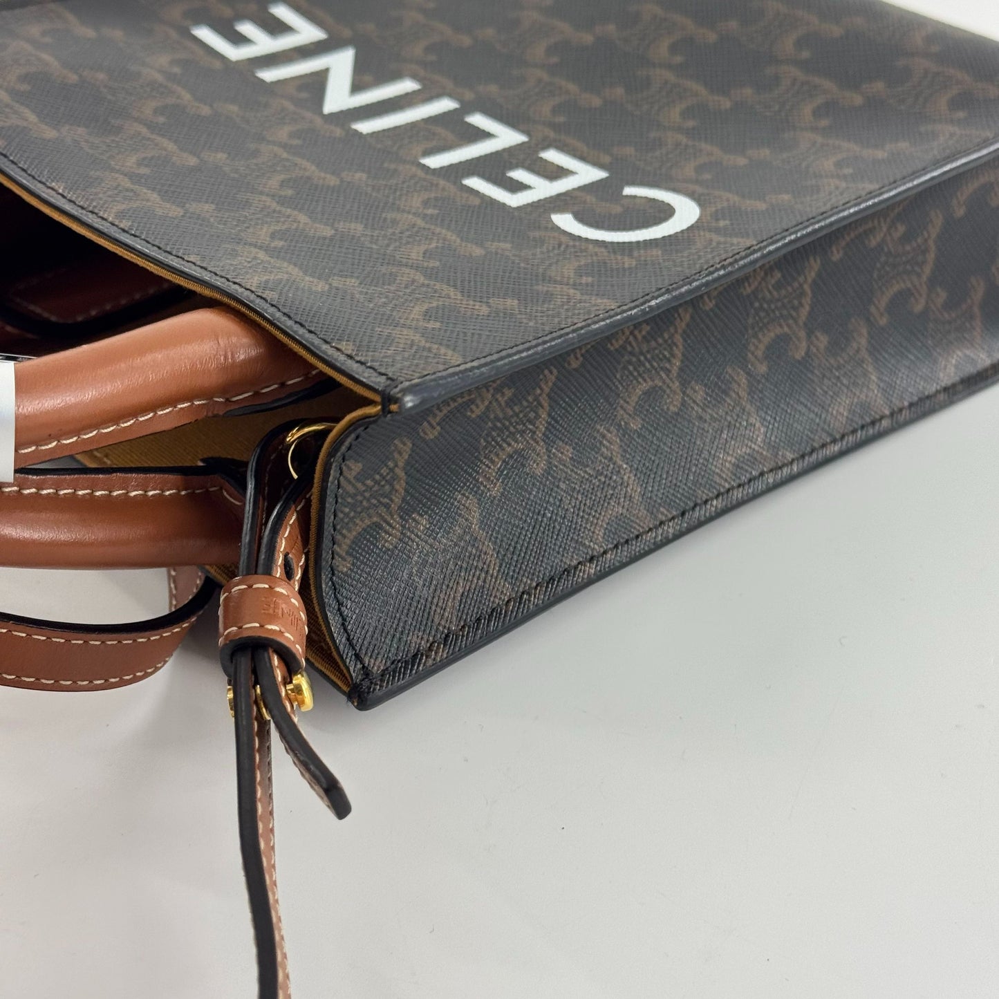 Celine - Vertical Cabas - Cloth - Brown - (mini)