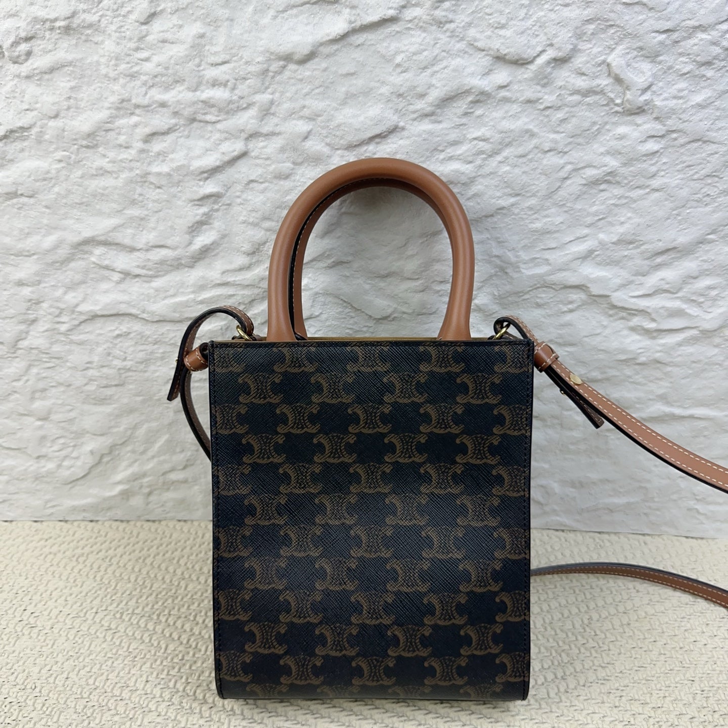 Celine - Vertical Cabas - Leather - Brown - (mini)