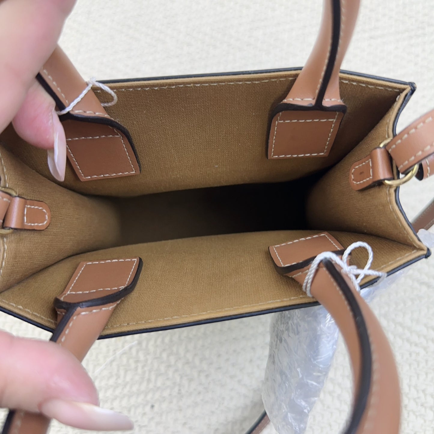 Celine - Vertical Cabas - Leather - Brown - (mini)