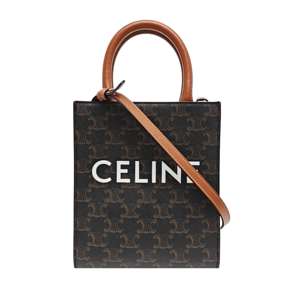 Celine - Vertical Cabas - Leather - Brown - (Small)