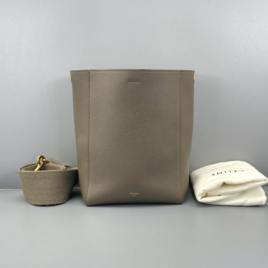 Celine - Vertical Cabas - Leather - Grey - (Small)