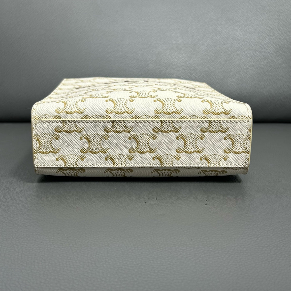 Celine - Vertical Cabas Mini in Triomphe Canvas - Cloth - Beige - (mini)