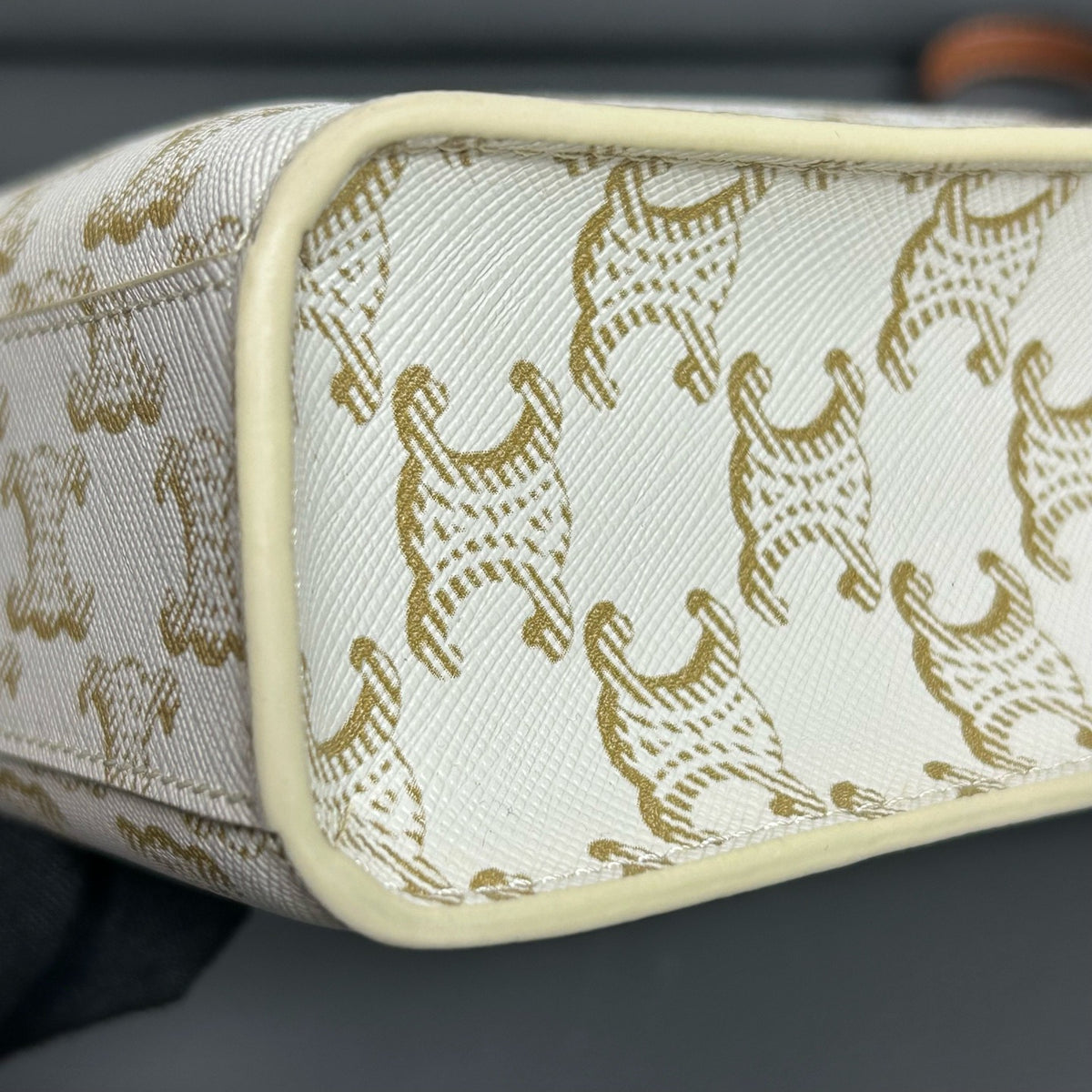 Celine - Vertical Cabas Mini in Triomphe Canvas - Cloth - Beige - (mini)