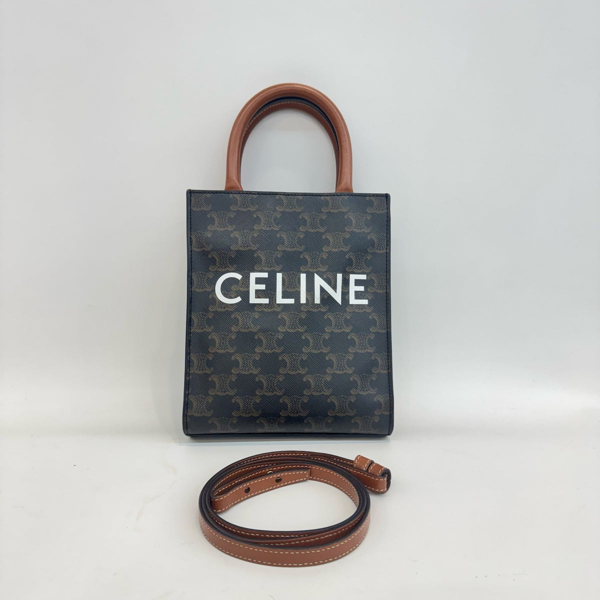 Celine - Vertical Cabas - Synthetic - Brown - (small)