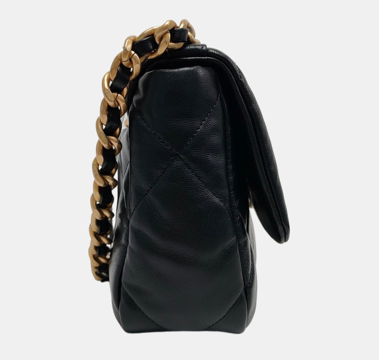 Chanel - 19 Bag - Lambskin leather - Black - (large)
