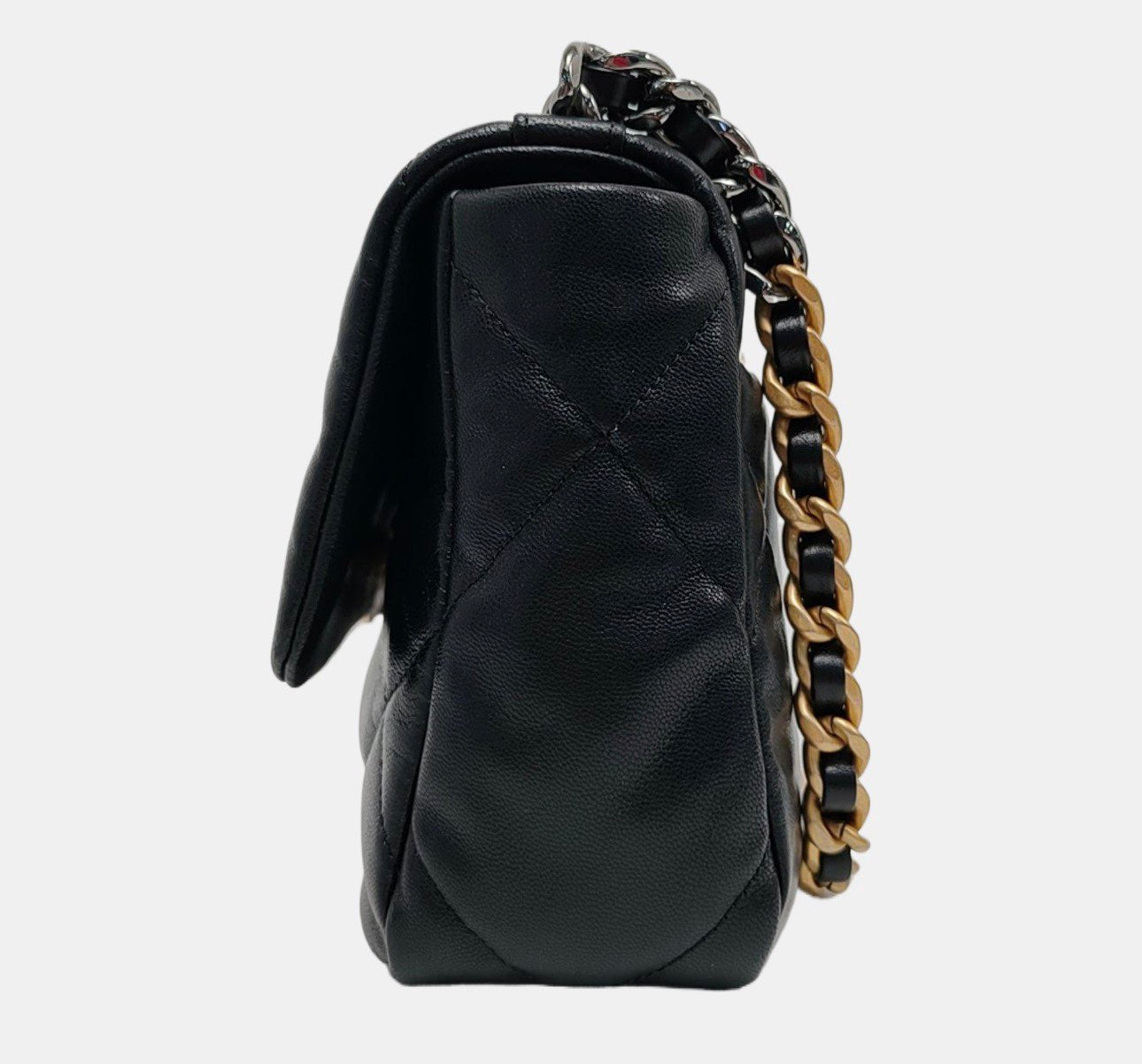 Chanel - 19 Bag - Lambskin leather - Black - (large)