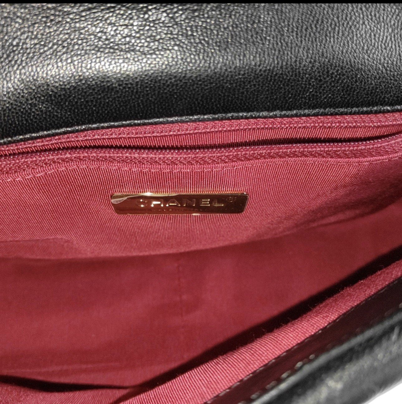 Chanel - 19 Bag - Lambskin leather - Black - (large)