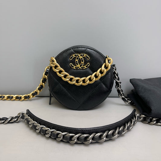 Chanel - 19 Bag - Leather - Black - (mini)