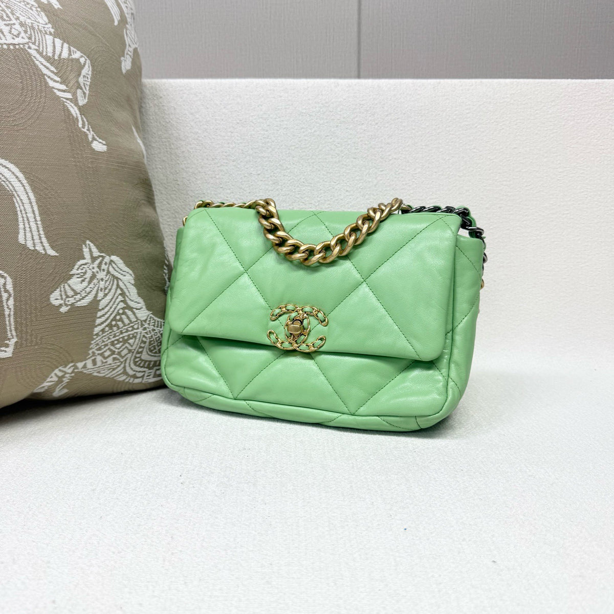 Chanel - 19 Bag - Leather - Green - (Small)