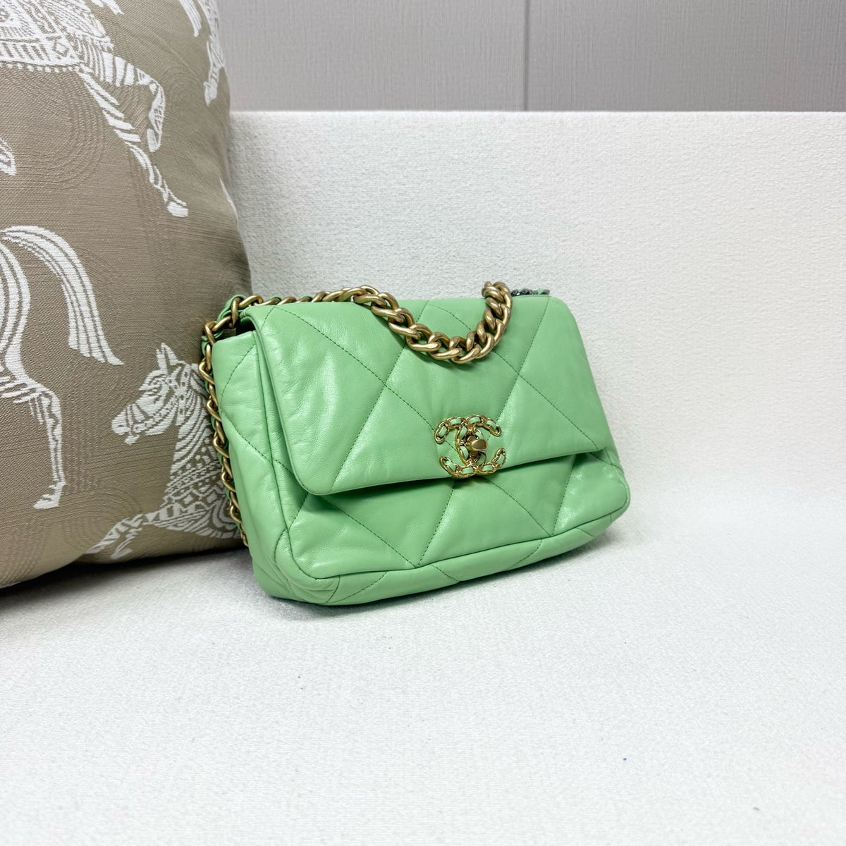 Chanel - 19 Bag - Leather - Green - (Small)