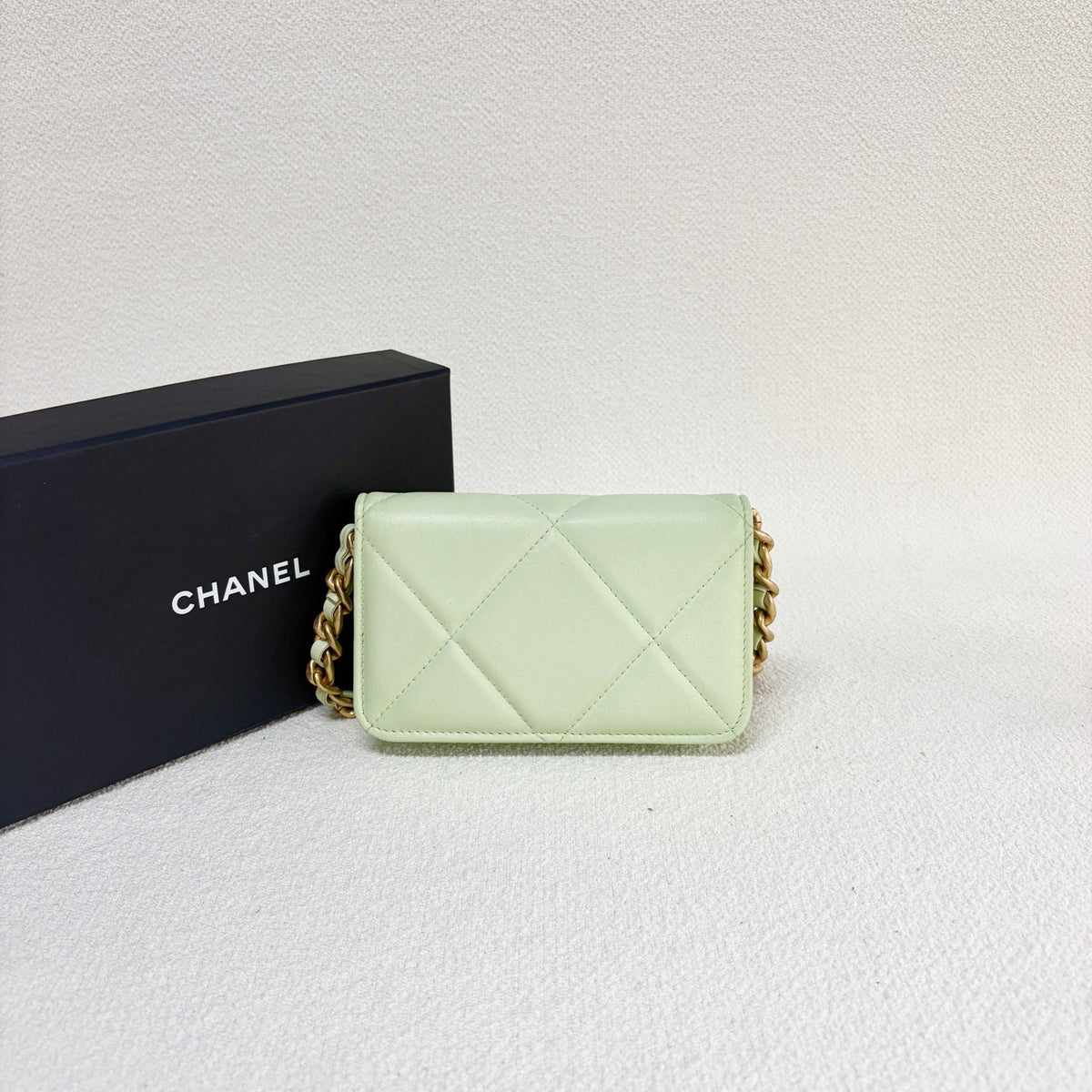 Chanel - 19 bag mini - Leather - Green - (mini)