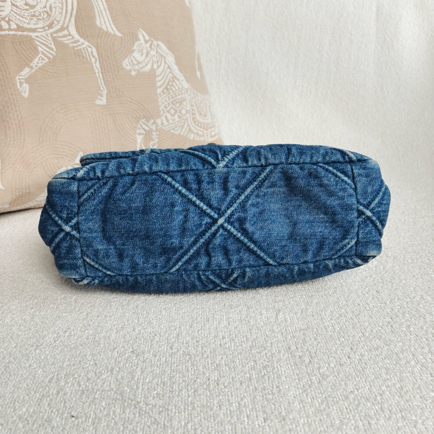 Chanel - 19 Bag Small - Denim - Jeans - Blue - (small)