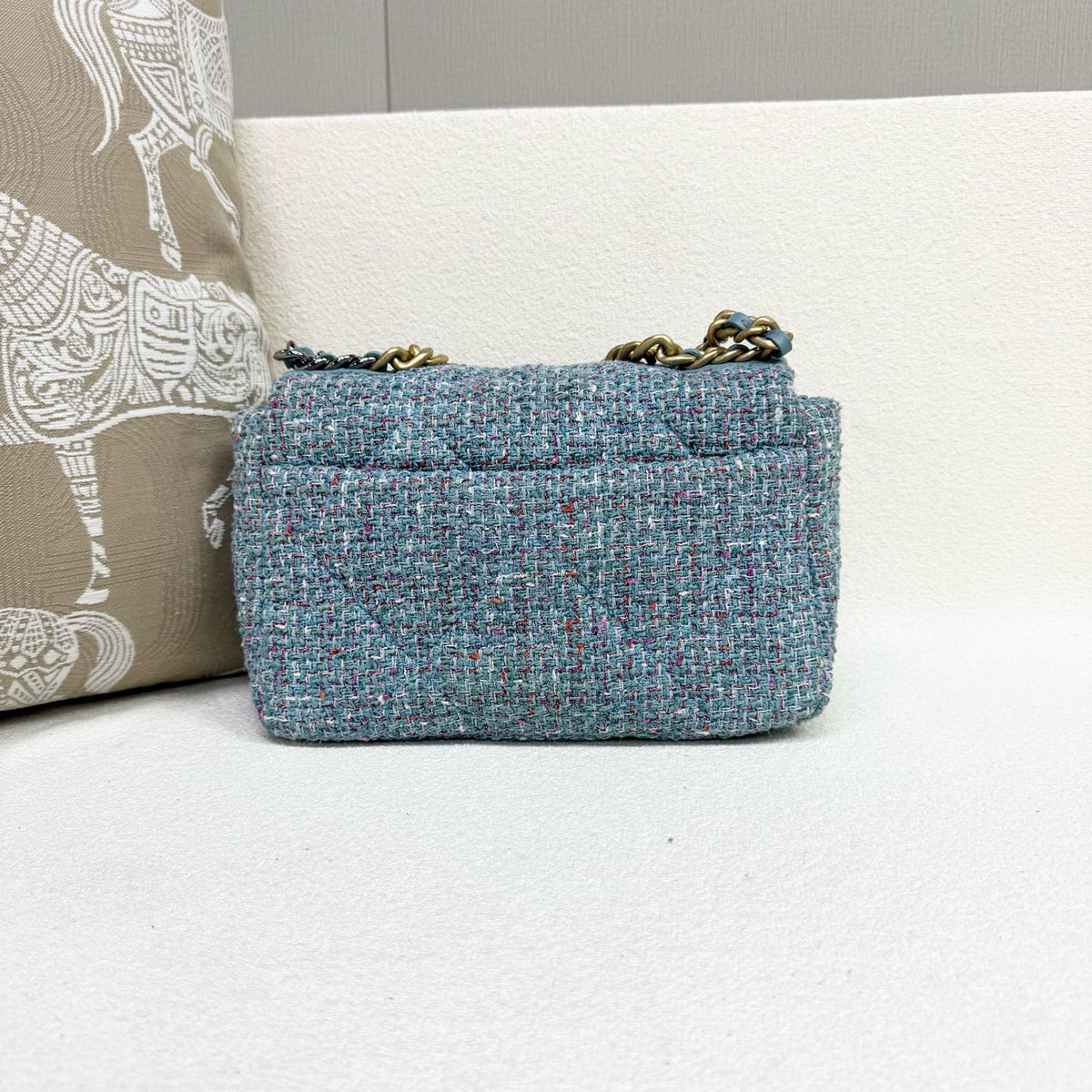 Chanel - 19 Bag - Tweed - Blue - (small)