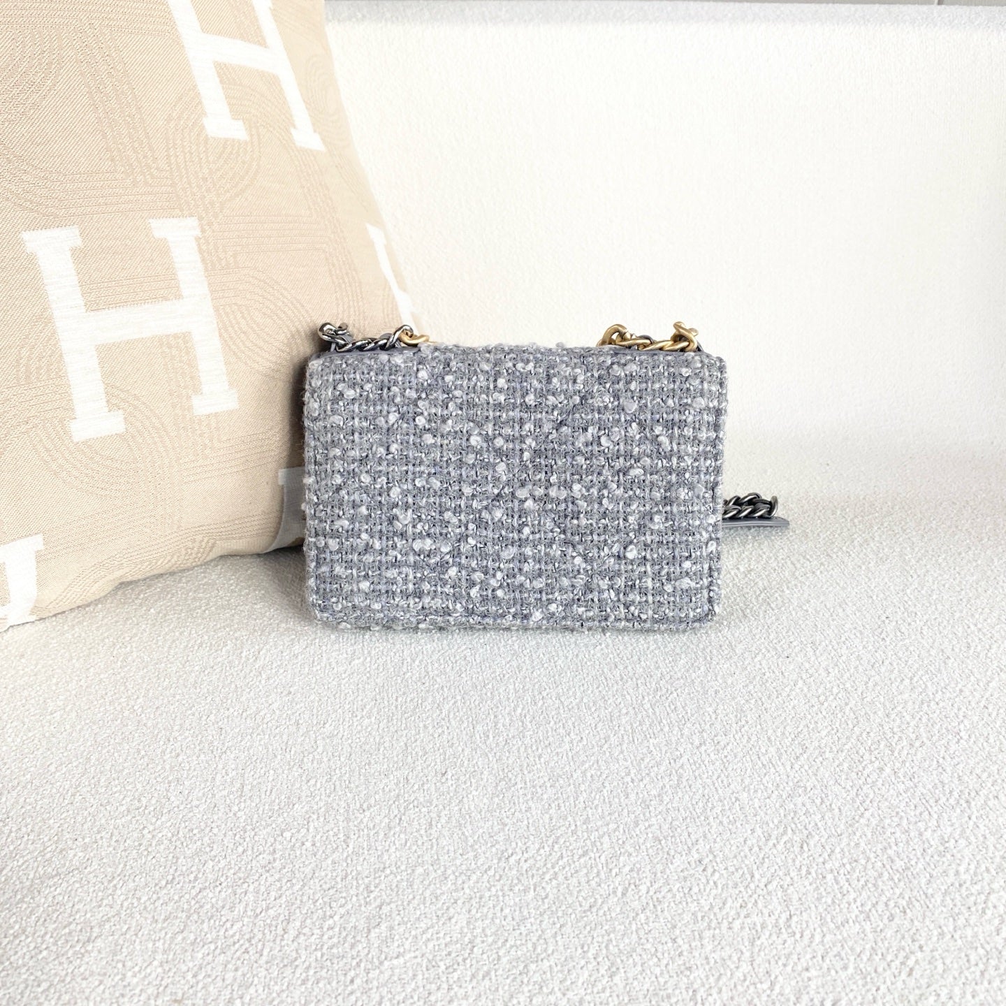Chanel - 19 Bag WOC - Cloth - Grey - (Mini)
