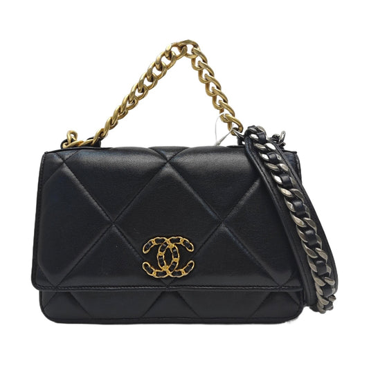 Chanel - 19 Bag WOC - Leather - Black - (mini)