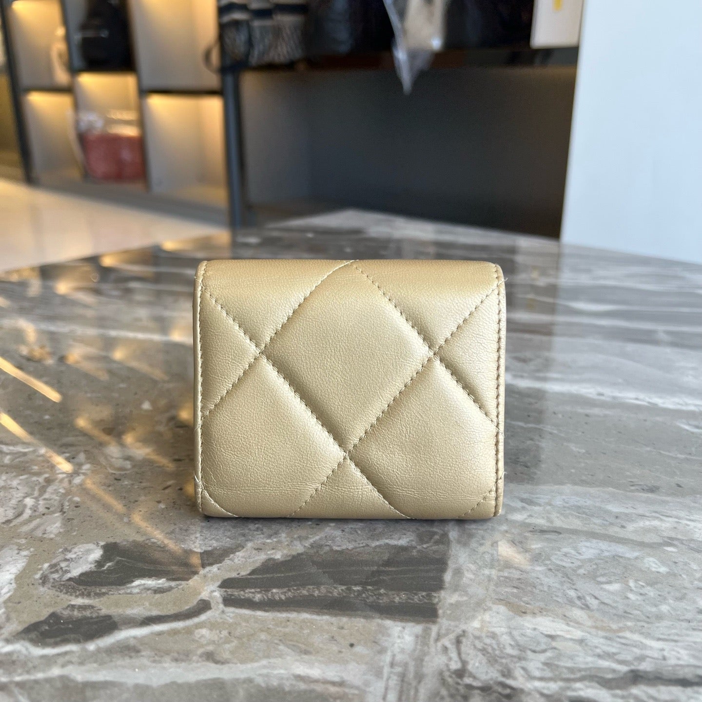 Chanel - 19 - Leather - Gold - (Small)