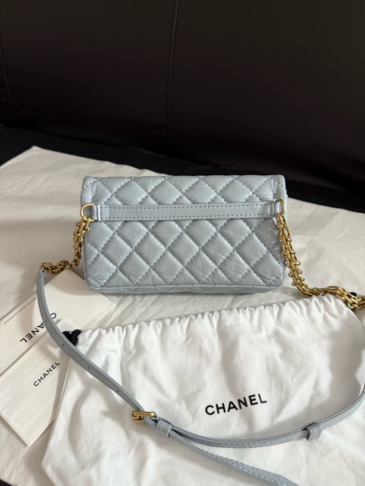 Chanel - 2.55 27 - Leather - Blue - (small)
