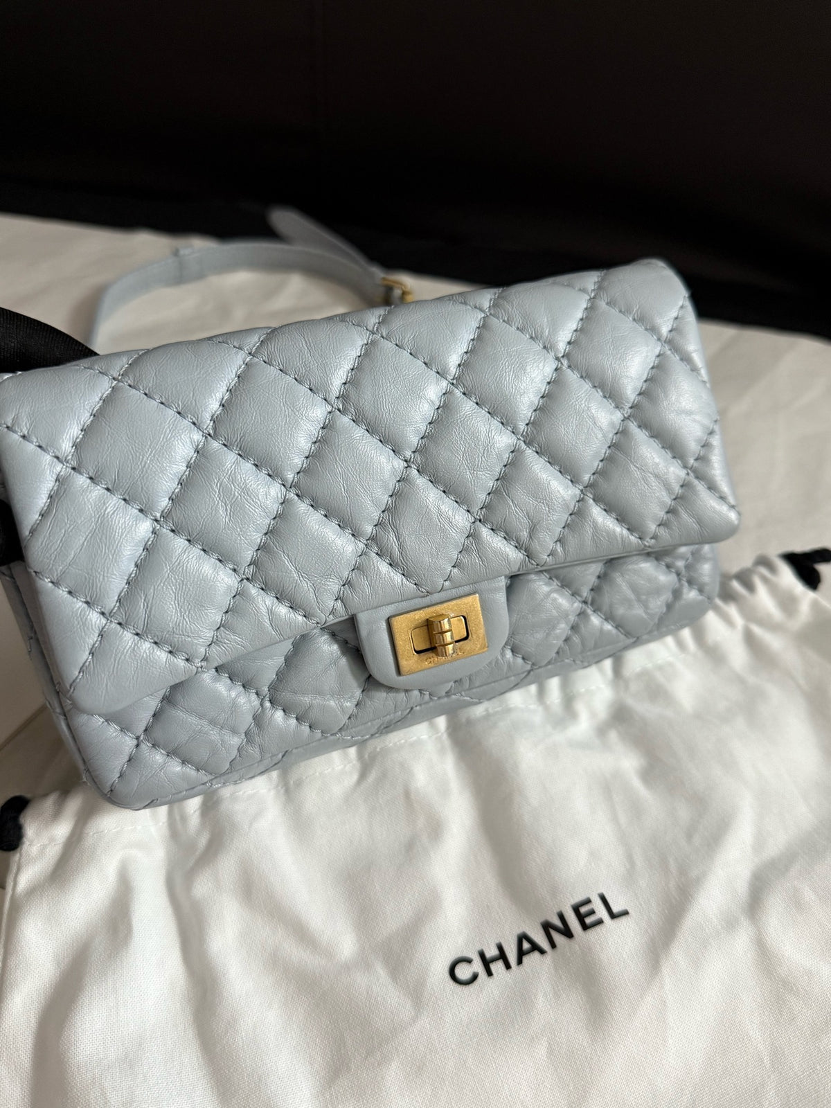 Chanel - 2.55 27 - Leather - Blue - (small)