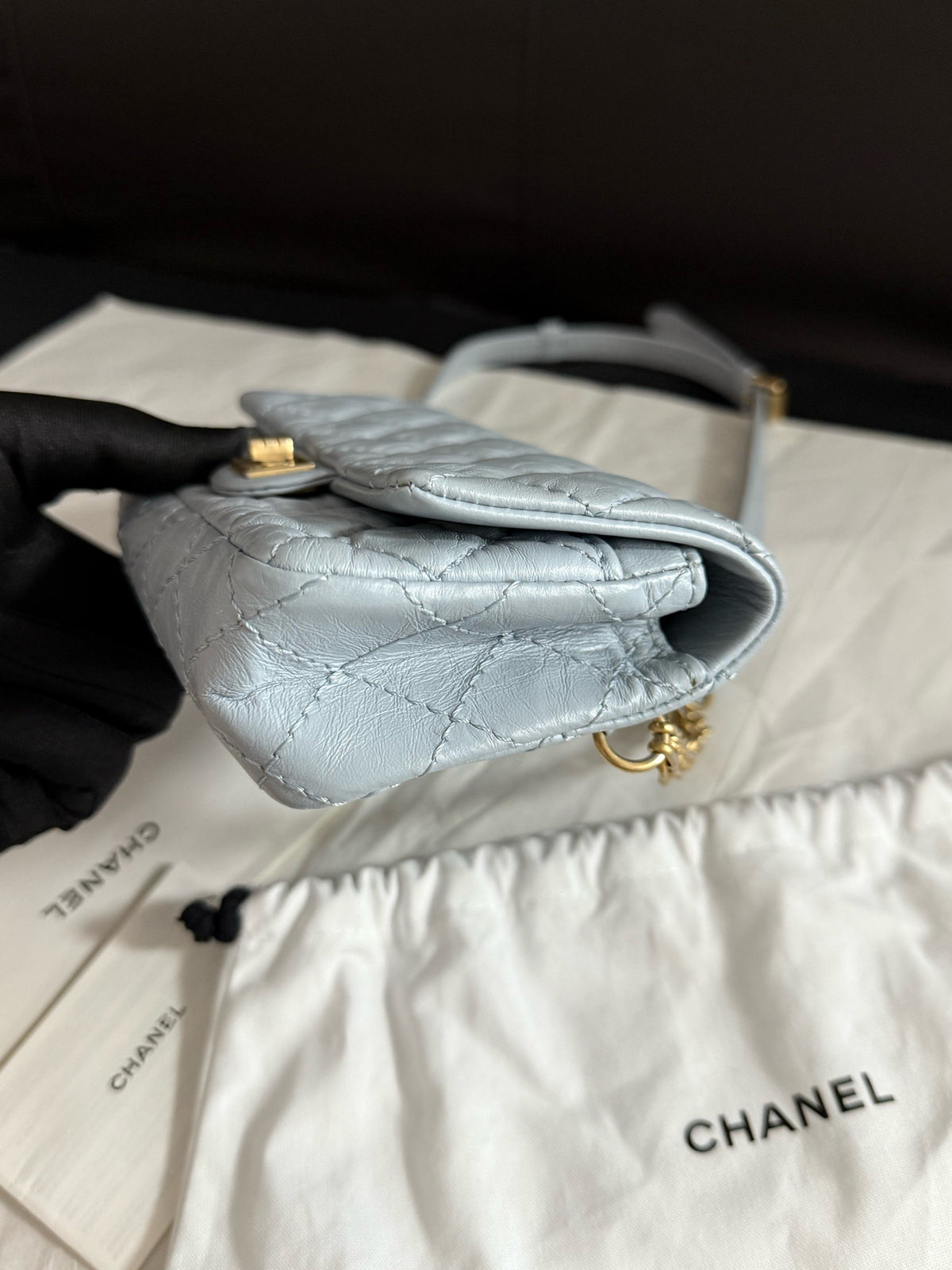 Chanel - 2.55 27 - Leather - Blue - (small)